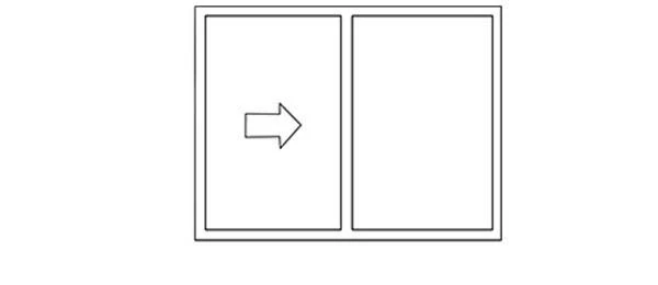 2-Panel XO (X-active, O-fixed: view from outside)