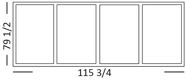 4 Panel Sliding (115 3/4” x 79 1/2”)