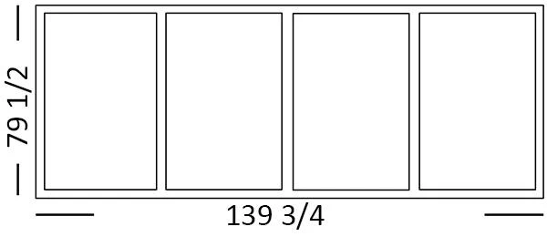 4 Panel Sliding (139 3/4” x 79 1/2”)