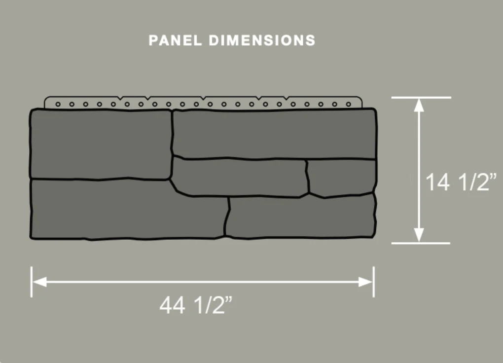 Composite Stone Panel 44.5" x 19.5"