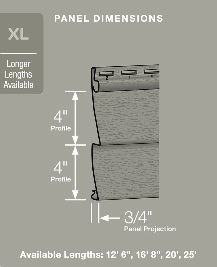 Double 4" Clapboard XL