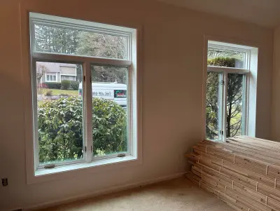 New Harvey casement windows with stained wood interior trim in Framingham, MA - photo 13