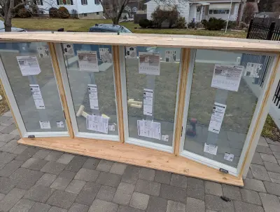 Andersen bow window replacement shown inside and out in Waltham, MA - photo 12